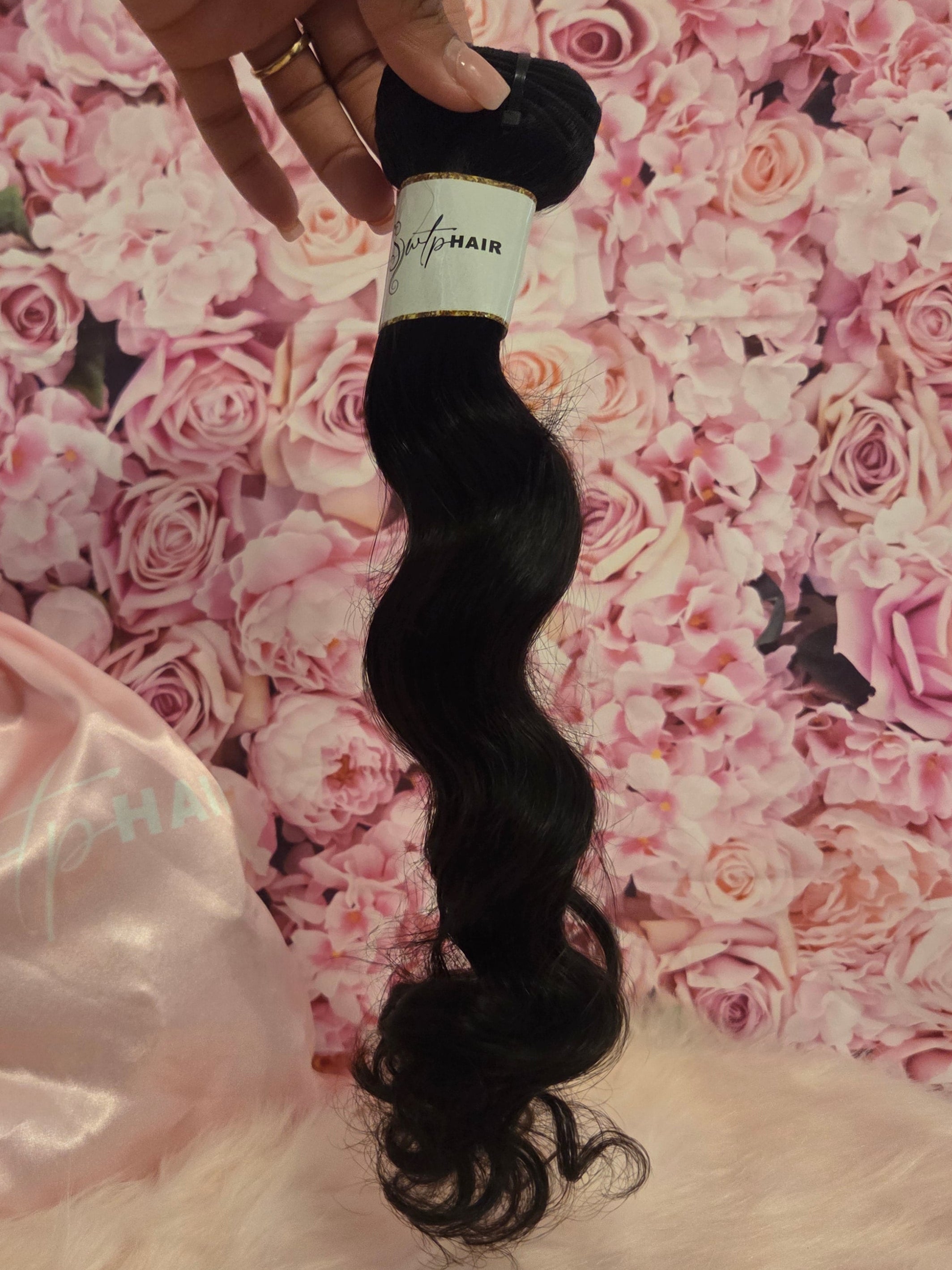 1B Black Raw Loose Deep Wave Bundle