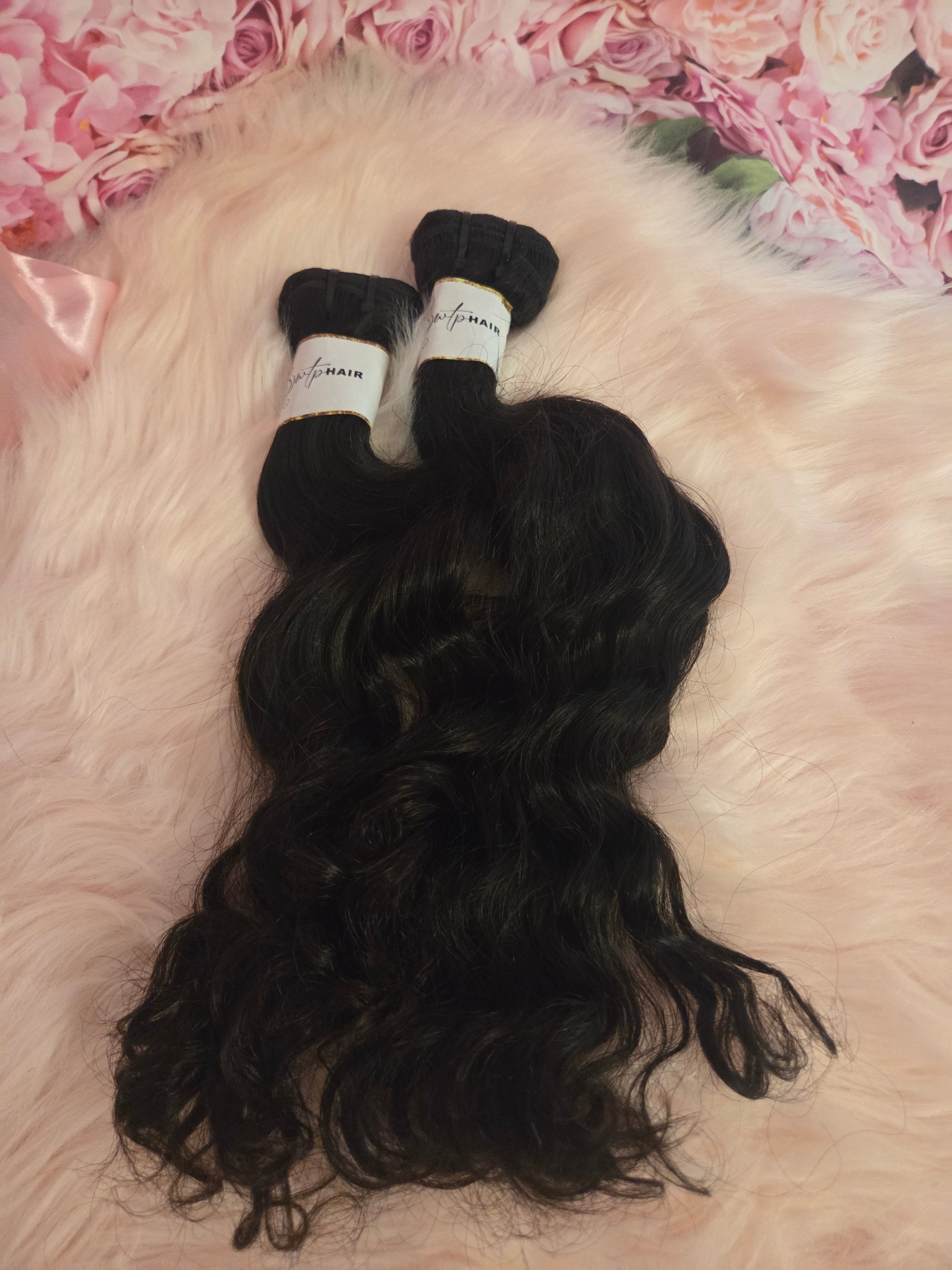 1B Black Raw Loose Deep Wave Bundle