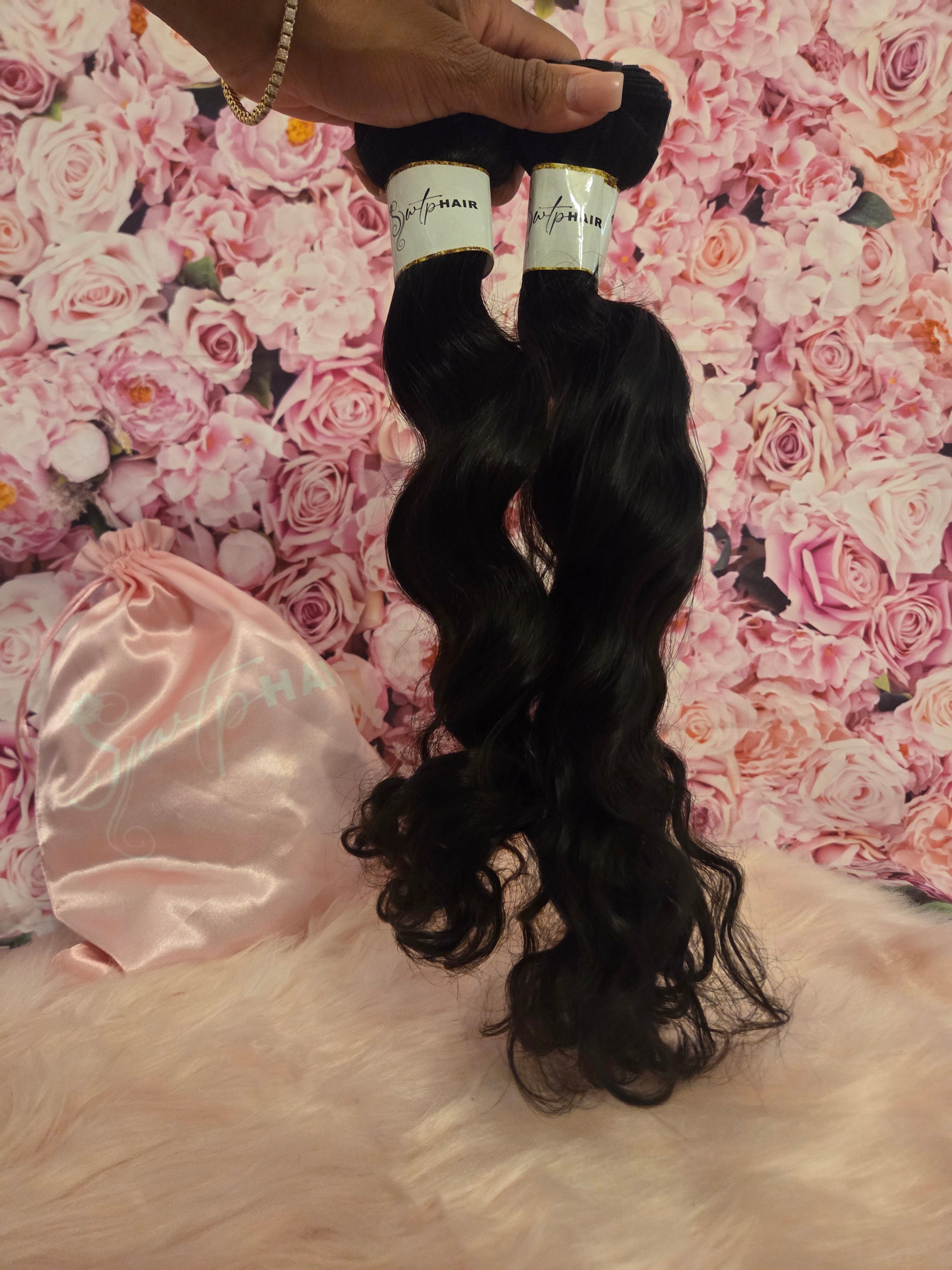 1B Black Raw Loose Deep Wave Bundle