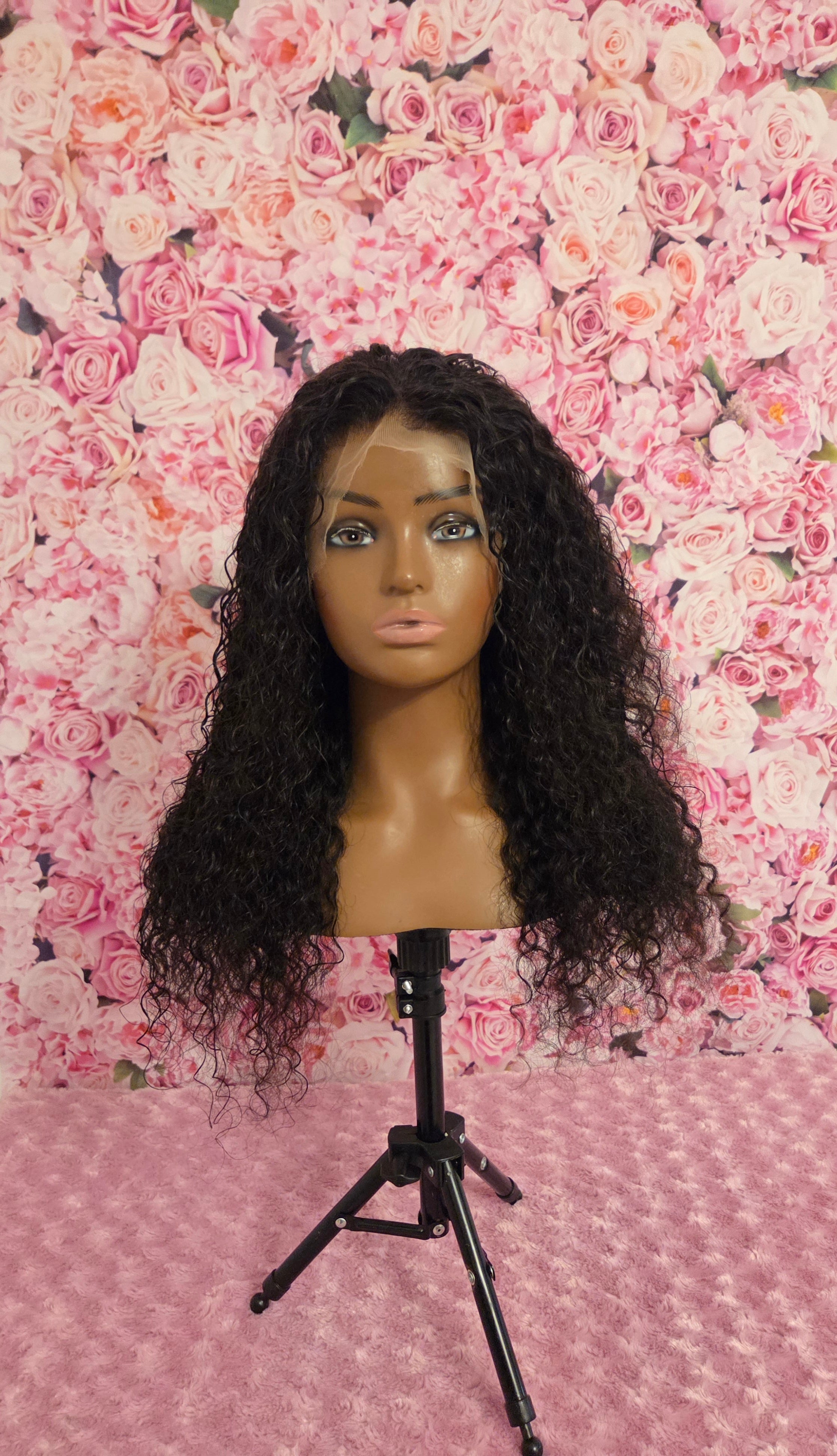 20" HD 13x4 Water Wave Frontal Lace Wig Curly Human Hair